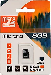 Карта памяти Mibrand microSDHC 8Gb Class 6 (MICDC6/8GB)
