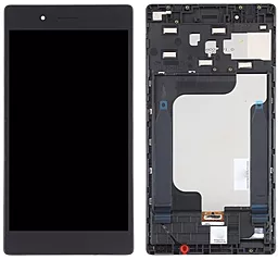 Дисплей для планшета Lenovo Tab 4 7 Essential (TB-7304i, TB-7304X, TB-7304F) (187x94, LTE) с тачскрином и рамкой, оригинал, Black