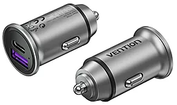 Автомобильное зарядное устройство Vention 30w QC3.0 2xUSB-A ports car charger black (FFEH0) - миниатюра 4