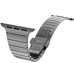 для умных часов Ремешок HOCO Metal 2POINTERS из хирургической стали марки 316L для Apple Watch 42mm Grey - миниатюра 4