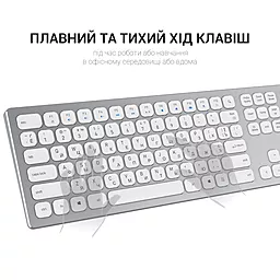 Клавіатура OfficePro SK1550  White - мініатюра 9