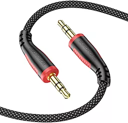 Аудио кабель Borofone BL14 AUX mini Jack 3.5mm M/M Cable 1 м black - миниатюра 2