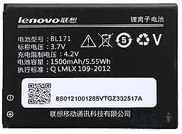 Аккумулятор Lenovo A390 IdeaPhone / BL171 (1500 mAh) - миниатюра 2