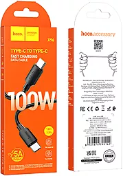 Кабель USB PD Hoco X96 100w 5a USB Type-C - Type-C cable black - миниатюра 6