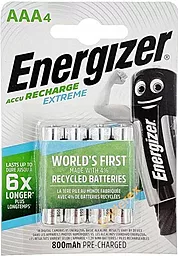Аккумулятор Energizer Recharge Extreme AAA/HR03 LSD Ni-MH 800mAh BL 4шт