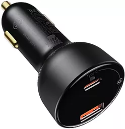 Уценённое автомобильное зарядное устройство Baseus Superme Digital Display 100w PPS USB-C/USB-A ports black (CCZX-01) - миниатюра 3