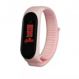 Сменный ремешок для фитнес трекера Nylon Style для Xiaomi Mi Smart Band 5 (705428) Pink