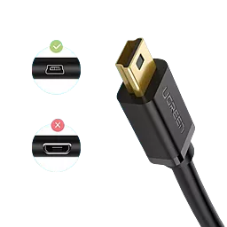 Кабель USB Ugreen US132 10w 2.1a Mini USB cable black - миниатюра 5