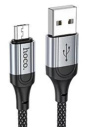 Кабель USB Hoco X102 Fresh charging 12w 2.4a micro USB cable black