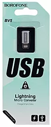 Адаптер-переходник Borofone BV5 Micro USB - Lightning Silver - миниатюра 6