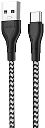 Кабель USB Borofone BX39 Beneficial 3A USB Type-C Cable Zebra