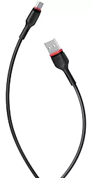 USB Кабель XO NB-P171 Bowling 2.4A micro USB Cable Black