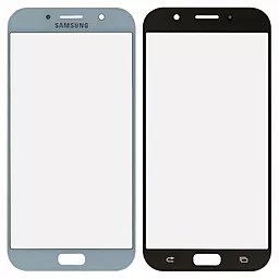 Корпусное стекло дисплея Samsung Galaxy A7 A720F 2017 (с OCA пленкой) (original) Blue