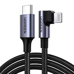 USB PD Кабель Ugreen US305 MFI 20w 3a USB Type-C - Lightning cable black (60763)