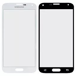 Корпусное стекло дисплея Samsung Galaxy S5 G900F, G900M, G900T, G900K, G900S, G900I, G900A, G900W8, G900L, G900H White