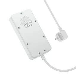 Сетевой фильтр (удлинитель) Hoco AC8A 1.5м 3 розетки 3USB-A/USB-C с выключателем белый - миниатюра 4