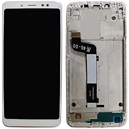 Дисплей Xiaomi Redmi Note 5, Note 5 Pro з тачскріном і рамкою, White