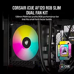 Система охлаждения Corsair iCUE AF120 RGB Slim Black Twin Pack (CO-9050163-WW) - миниатюра 10