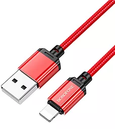 Кабель USB Borofone BX87 Sharp 2.4A Lightning Cable Red - миниатюра 2