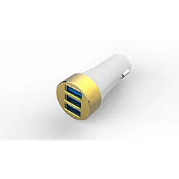 Автомобільний зарядний пристрій LDNio 3USB Car charger + Iphone 5 cable 3.4A White (DL-C30) - мініатюра 5