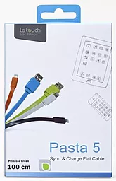 USB Кабель Le Touch Pasta5 Flat Lightning Cable White (PASTA5-W-1M) - мініатюра 3