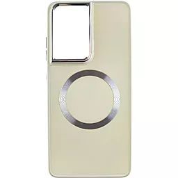 Чехол Epik Bonbon Metal Style with MagSafe для Samsung Galaxy S23 Ultra White