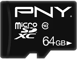 Карта памяти PNY microSDXC 64GB Performance Plus Class 10 + SD-адаптер (P-SDU64G10PPL-GE) - миниатюра 2