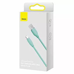 Кабель USB Baseus Jelly Liquid Silica Gel Fast Charging Data 2.4A 2M Lightning Cable  Green (CAGD000106) - миниатюра 5