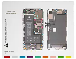 Магнитный мат AxTools для ремонта Apple iPhone 11 Pro