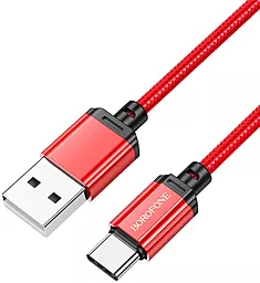 Кабель USB Borofone BX87 Sharp 3A USB Type-C Cable Red - миниатюра 2