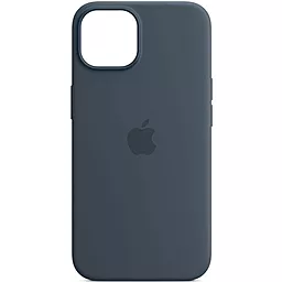 Чехол Apple Silicone Case Full with MagSafe and SplashScreen для Apple iPhone 14 Pro Storm Blue