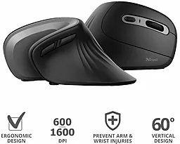 Компьютерная мышка Trust Verro Ergonomic Wireless Mouse (23507) - миниатюра 9
