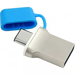 Флешка GooDRam 64 GB DualDrive C PD64GH3GRDDCBR10 Blue - миниатюра 3