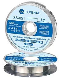 Струна молибденовая для разделения дисплеев и сенсоров Sunshine SS-051 0.03 мм / 100 м - миниатюра 3