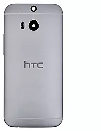 Задняя крышка корпуса HTC One M8 со стеклом камеры Grey
