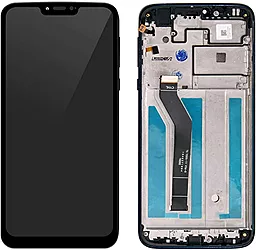 Дисплей Motorola Moto G7 Power (XT1955, XT1955-4) (154mm) з тачскріном і рамкою, Black