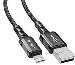 Кабель USB AceFast C1-02 12w 2.4a 1.2m Lightning cable black (AFC1-02B)