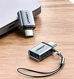 OTG-переходник Ugreen US270 M-F USB Type-C -> USB 3.0 Space Gray - миниатюра 4