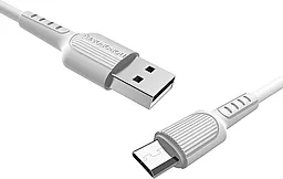 Кабель USB Borofone BX16 Easy micro USB Cable White - миниатюра 2