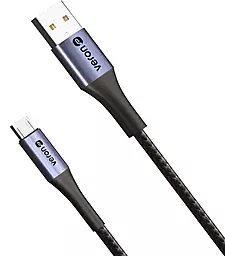 Кабель USB Veron NM09 Nylon 12w 2.4a micro USB cable black