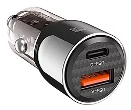 Автомобильное зарядное устройство XO CC58 95w USB-C/USB-A ports car charging black - миниатюра 2
