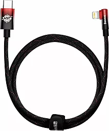 Кабель USB PD Baseus MVP 2 Elbow-shaped 20W 2M USB Type-C - Lightning Cable Black/Red (CAVP000320) - миниатюра 2