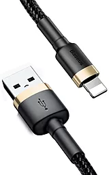 Кабель USB Baseus Cafule 3M Lightning Cable Gold/Black (CALKLF-RV1) - миниатюра 2