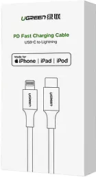 Кабель USB PD Ugreen US304 3A 2M USB Type-C - Lightning Cable Silver (70525) - миниатюра 4