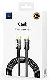 Кабель USB PD WIWU Wi-C016 30w 3a 1.2m USB Type-C - Lightning cable black - миниатюра 6