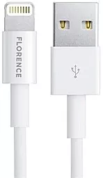 Кабель USB Florence Lightning Cable 2A White (FL-2110-WL)
