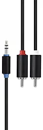 Аудіо кабель Ultra Aux mini Jack 3.5 mm - 2хRCA M/M Cable 1.5 м black (UC103-0150) - мініатюра 3