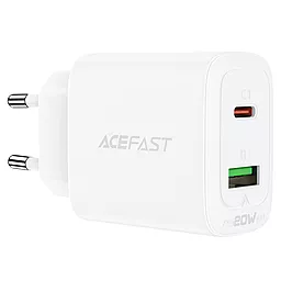 Сетевое зарядное устройство с быстрой зарядкой AceFast A25 20w PD USB-C fast charger white
