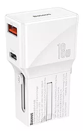 Сетевое зарядное устройство Baseus Universal (4in1) Conversion Plug PPS USB/Type-C 18W White