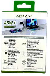 Сетевое зарядное устройство AceFast A61 45w GaN PD/QC 2USB-C/2USB-A ports home charger black - миниатюра 3
